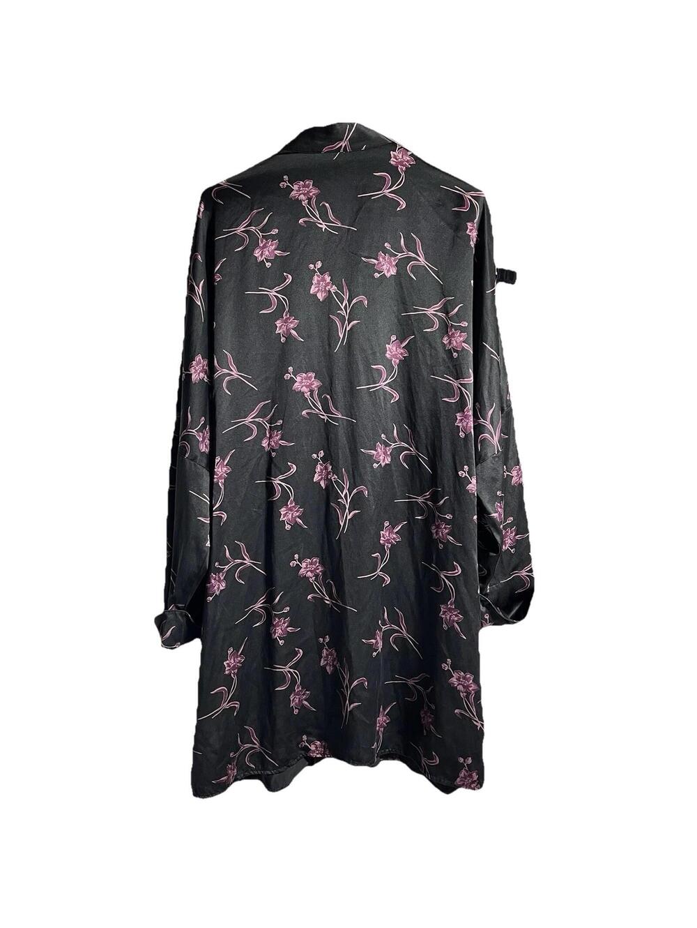 The J. Peterman Company Women's Size XL Vintage Kimono Dress 100% Silk Nightgown - Picture 2 of 8